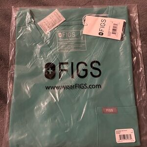 Figs Catarina Scrub Top, Large, Surgical Green